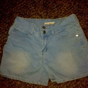 High waisted blue jean shorts. GREAT CONDITION!!